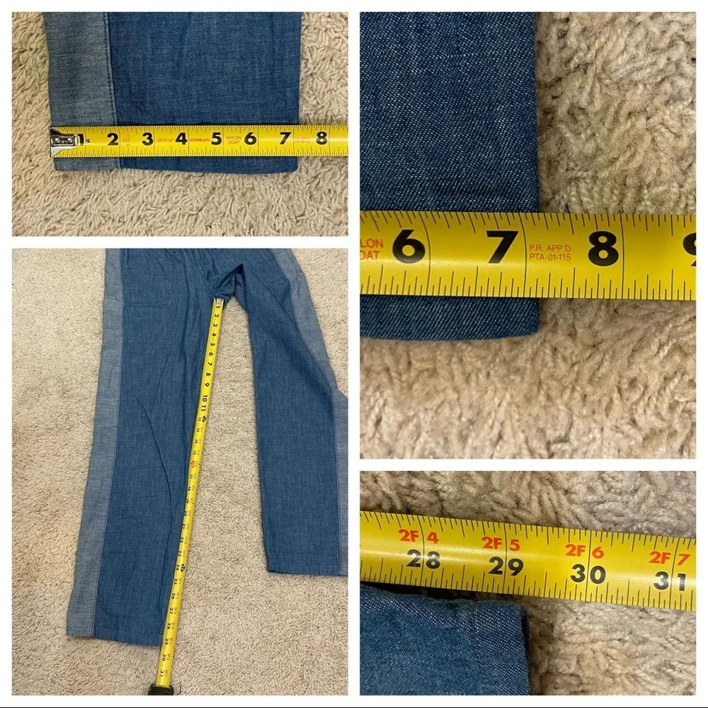 Tory Burch Blue Allegra Ribbon Casual Pants
